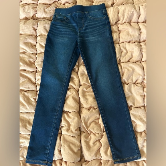 Jumping Beans Girls Dark Wash Denim Jeggings Pull-On Stretch Skinny Pants Size 8 - Picture 2 of 4